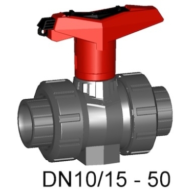 瑞士+GF+ 546型球閥，日標(biāo)PVC-U手動(dòng)球閥, 帶可鎖定手柄