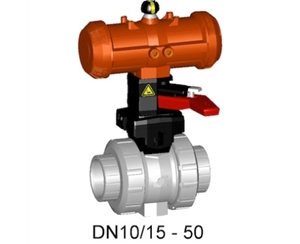 +GF+230型氣動(dòng)球閥 PVC-C FC(常關(guān)) 帶手動(dòng)應(yīng)急手柄 氣動(dòng)球閥
